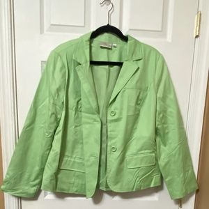 NWT Green Jacket with Button Closure